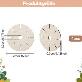 fufupaw 4 Stück Knüpfstern, Knüpfstern Aus Holz, Armbänder Knüpfen, Holz Perlen Weben Set für DIY Armbänder Geburtstag Festival Geschenke, Geeignet für DIY, Stricken, Seilen, Liebe Handwerker Zu Sein