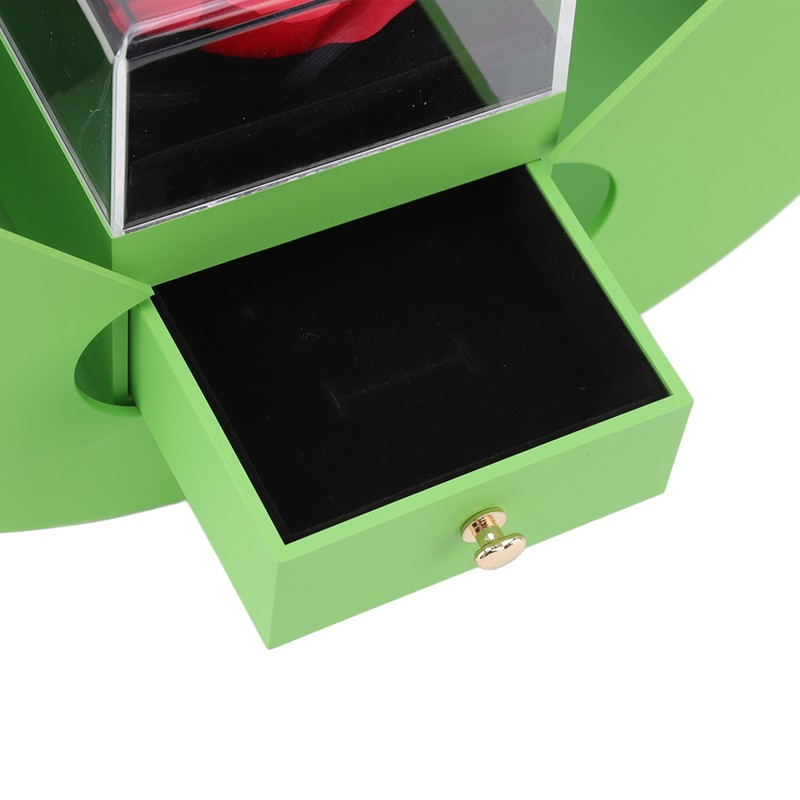 Rose Jewelry Box Apple Rose Shape Acrylic Jewelry Gift Box