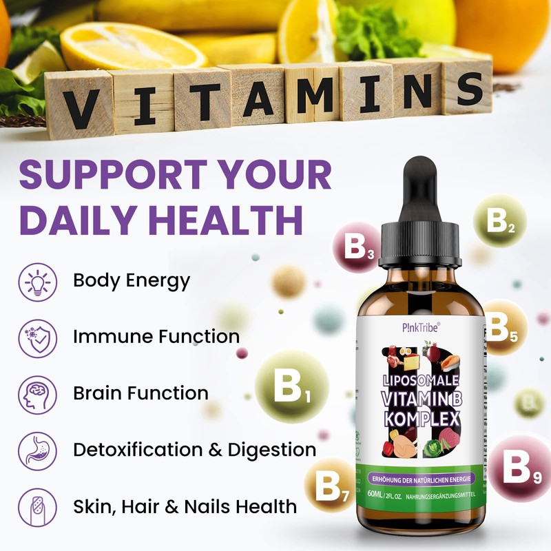 Liposomal Vitamin B Complex Liquid - High Dose Drops with
