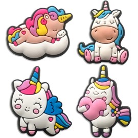 Unicorn Croc Charms for Girls, 25 PCS Cute Shoe Decoration Pins for Clog, Kawaii Accessories for Kids Party Favor Gifts