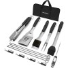HAUSHOF 15PC Grilling Accessories BBQ Grill Set Barbecue Utensils 16.5"