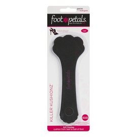 Killer Kushionz von Foot Petals, Einlegesohlen aus Poron mit weichen Polstern, volle Einlegesohle mit zwei Härtegraden für Schuhe, 1 Paar Schwarz