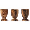EIERBECHER-SET AUS OLIVENHOLZ von Mastro Leonardo (3 Stück) - Handarbeit