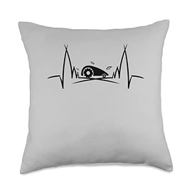 Lawn Mower Robot Heartbeat Throw Pillow