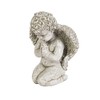 Solid Rock Stoneworks Medium Praying Angel Concrete Garden Statue- 13in
