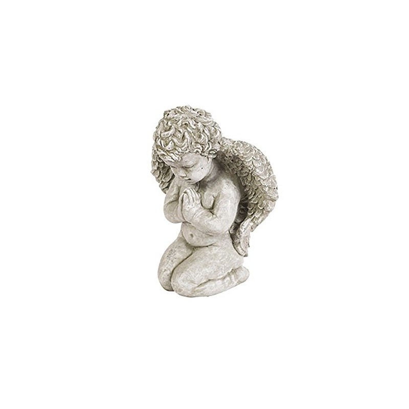 Solid Rock Stoneworks Medium Praying Angel Concrete Garden Statue- 13in