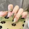 KKUUOO Summer Press on Nails Medium Square Fake Nails with