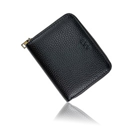 Ave Wallet, Men's Wallet, Bi-fold Wallet, Bifold Bill Holder, Round Zipper, Cowhide Leather, Box-shaped Coin Purse, Multi-functional, Large Capacity, Father's Day, New Life, New Society, Back to