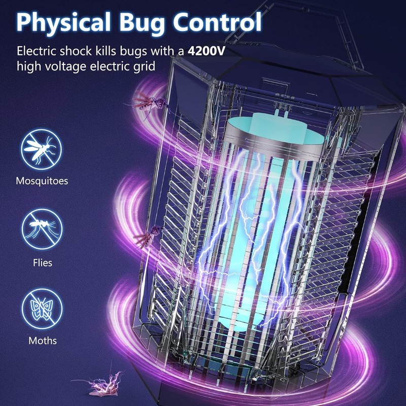Bug Zapper Outdoor, 20W Mosquito Zapper with Dusk to Dawn