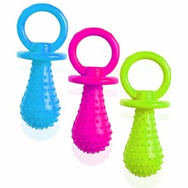 1122 Puppy Chewable Dummy Toy Tough Dog Munching Natural Rubber Pacifier Instinctive for Training Fetch Puppies and kittens Robust Teething Tool Ring Starter Enrichment Kit to Stop Dogs Boredom