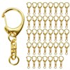 Key Chain Hardware [50 Pieces] One-touch Key Holder with Swivel