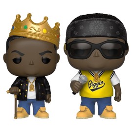 Funko Pop! Rocks: Notorious B.I.G. Bundle (2-Pack) – Notorious B.I.G. with Crown #77 and Notorious B.I.G. in Jersey #78 Collectible Vinyl Figures