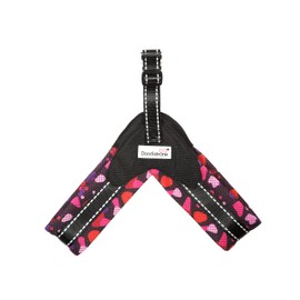 Doodlebone Pattern Boomerang Dog Harness, Bubblegum Party, 8-10