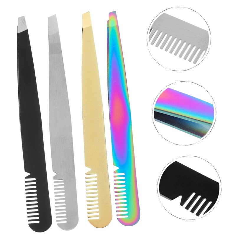 Healeved 16pcs Eyebrow Tweezers Professional Hair Removal Tools for Women