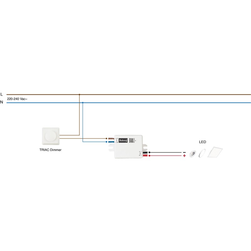 illuburg LED Driver Dimmable TRIAC 500mA Constant Current 5W -