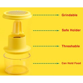 Corn Cob Stripper, Corn Peeler from Corn on The Cob, Quick Corn Kernel Cutter Tool, with Bowl & Safety Handle (Yellow, One Size)