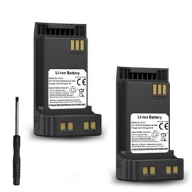 BAOFENG 2 Pack DM-32 Radio Battery 2500mAh Li-ion Battery for UV-32 Walkie Talkie BC-32UV 16.28Wh for Two Way Radio DC7.4V with Screwdriver