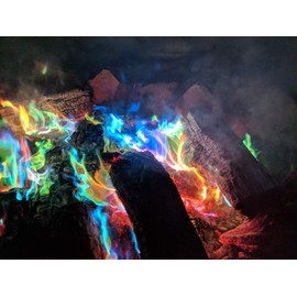 Mystical Fire Dragon Flames Fire Color Changing Packets Fire Pits Campfire Long-Lasting Enchanted Multi-Color Magical Family Fun for Indoor Fireplace or Outdoor Use 25 Gram 12 Pack