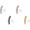 PIERCINGLINE PTFE Labret with Internal Thread + Titanium Attachment Crystal