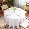 Zdada White Round Table Cloth, 230cm/90Inch Large Circular Table Cloths,