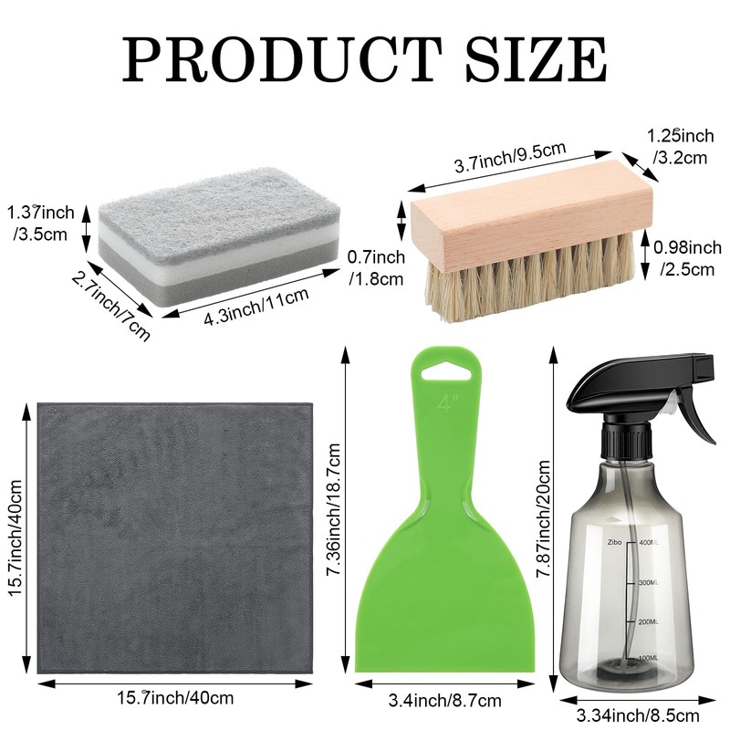 Hahafelt 7 Pcs Headstone Cleaner Kit for Grave Cleaning Gravestone