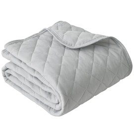 AQUA 61520245 Mattress Pad, Summer, Semi-Double, Ice Gray, Reversible, Can Be Used All Year, Can Be Used For A Long Time, Cool, Smooth, Moisture Wicking, Washable, Waffle, Antibacterial, Odor