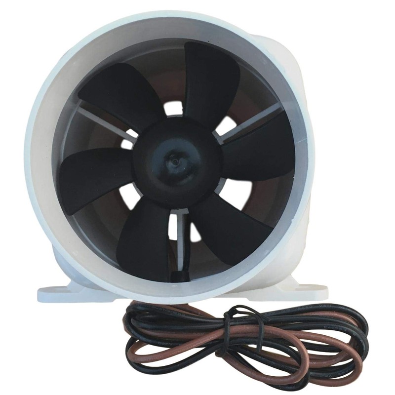 OASIS MARINE 4-Inch in-Line Bilge Air Blower Fan, 12V DC