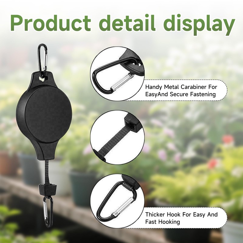 Bvtpoyy Plant Rollers Hooks Hanging Basket Hanger