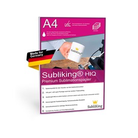 Subliking® HIQ Premium Sublimation Paper 120g for Epson, Ricoh & Sawgrass, 100 Sheets DIN A4, Quick Drying & Smudge-proof