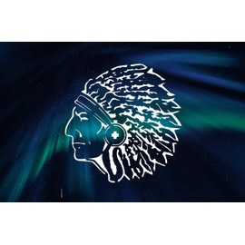 Reusable Indian Chief Head Stencil 8.5" x 11" - Custom, Durable Template for Art Projects