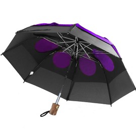 GustBuster LTD 43" Canopy Auto Open/Close Wind Umbrella BLKPUR