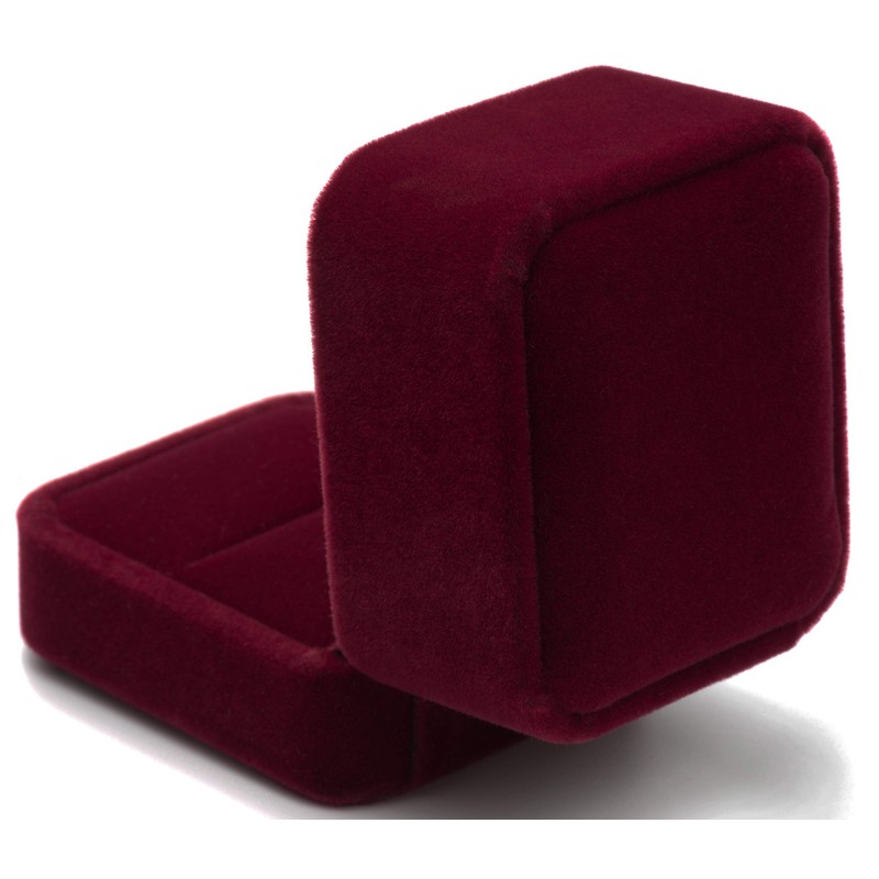 POKOFO Classic Velvet Engagement Ring Box Earring Jewelry Case Gift