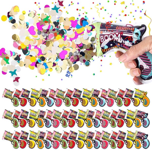 AVCXEC Pack of 50 Confetti Gun, Confetti Cannon Party, Confetti