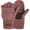 OMECHY Winter Wool Knitted Fingerless Gloves Thermal Insulation Warm Convertible