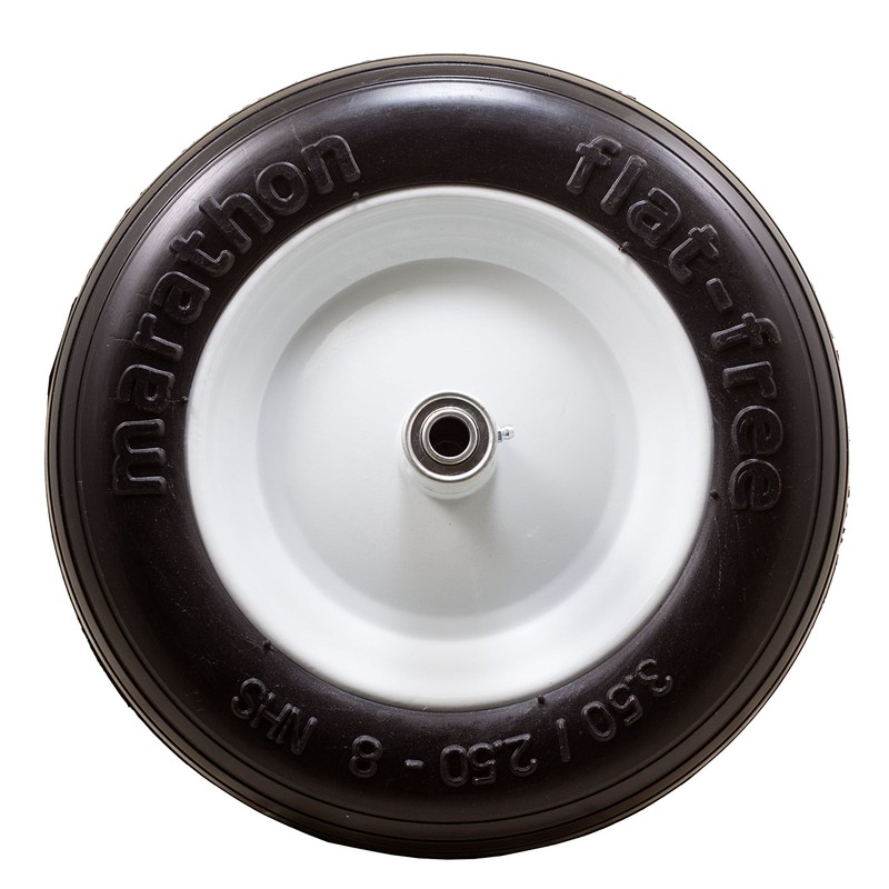 Marathon 3.50/2.50-8" Flat Free Tire on Wheel, 6" Hub, 5/8"