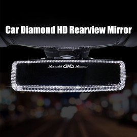 Bling Rhinestones Car Rearview Mirror Girls Auto Accessories Car Interior Trim