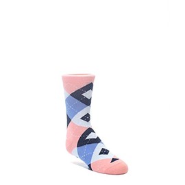 Statement Sockwear Argyle Youth Junior Kid's Groomsmen Dress Socks (Pink Blue)