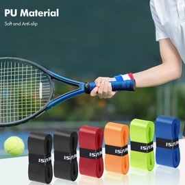 poeland 6 Pack Multicolored Racquet Overgrip, Anti Slip Racket Grip Tape, Absorbent Overgrips for Tennis, Badminton, Pickball
