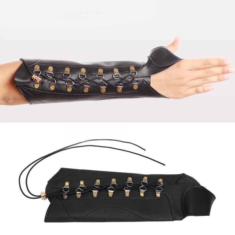 Archery Arm Guard PU Leather Soft Antiwear Adjustable Easy to
