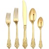 ZCF 20-Piece Gold Flatware Silverware Cutlery Set,18/10 Heavy Duty Stainless