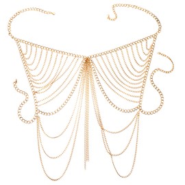 Fringed Chain Body Chain Accessories (Golden)