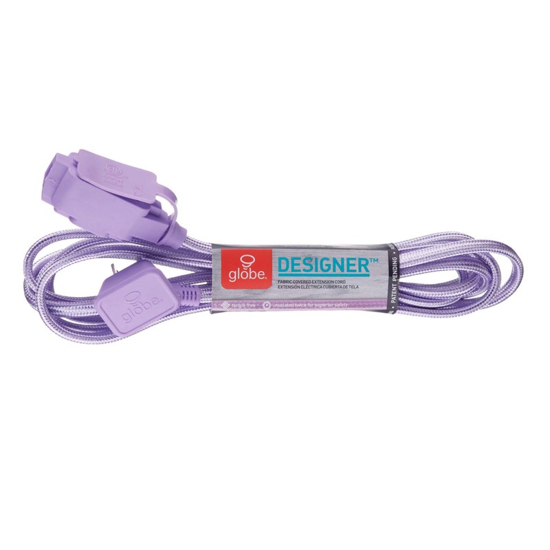 Globe Electric 22892 Designer Series 9-ft Fabric Extension Cord, 3