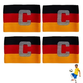 oooaooo Pack of 4 Children's Elastic Captain's Armband Football Game Leader's Bandage, Beautiful and Durable, Suitable for Boys and Girls Football Rugby or Hockey etc