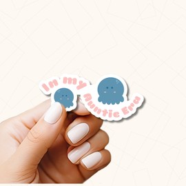 KADSTICKY - 3PCS in My Auntie Era, Quote Stickers, Waterproof Vinyl Stickers for Water Bottle Laptop Book Kindle Phone Cup, Inspirational Decals for Teens Adults Students