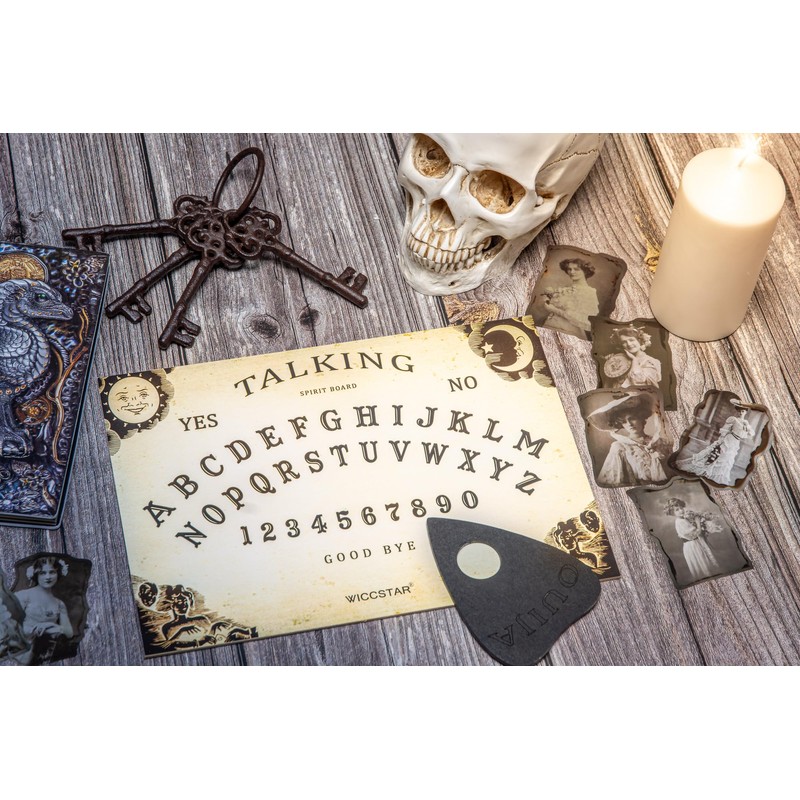 WICCSTAR Classic style Ouija Board game with Planchette and detailed