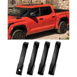 TIKSCIENCE Car Exterior Door Handle Trim Cover for Toyota Tundra 2022-2023, Bright Black