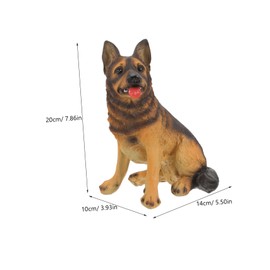 Mipcase Simulation Dog Model Realistic Lifelike Ornament for Home Educational Puppy Statue for Living Room Decoration Vivid Dog Figure