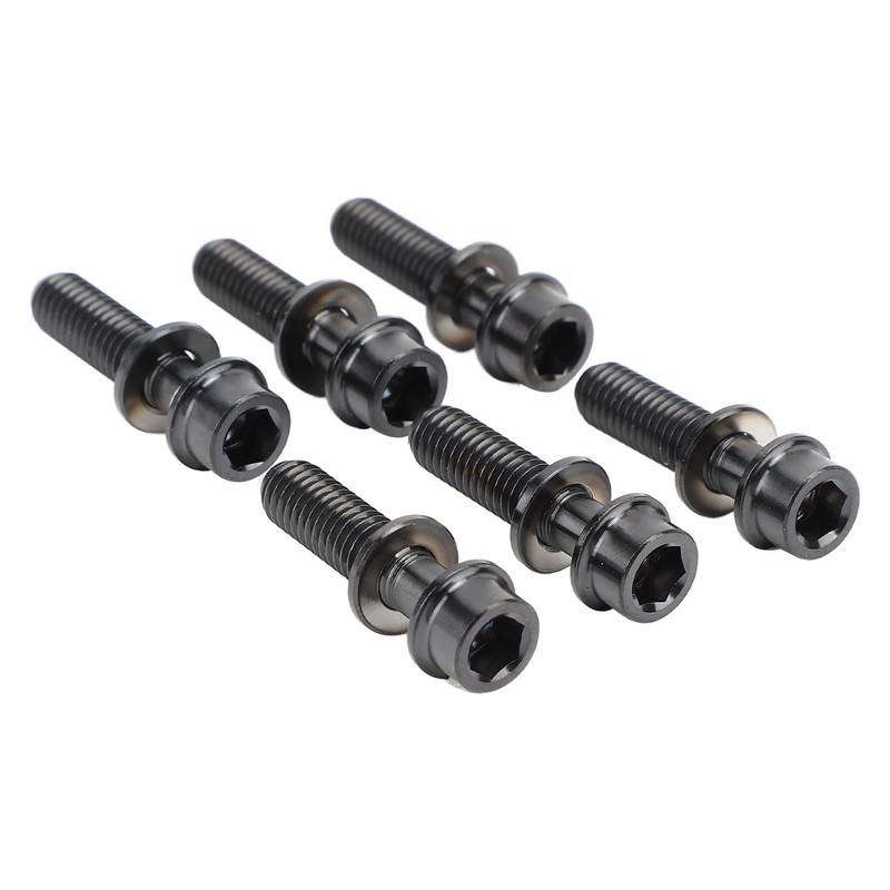 6PCS Bike Stem Bolts Titanium Alloy M5x20mm Bike Handlebar Stem