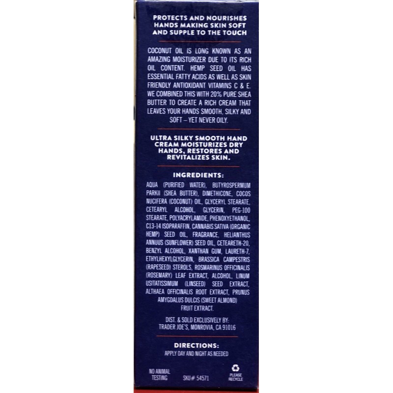 Trader Joe's Ultra Moisturizing Hand Cream 3 oz