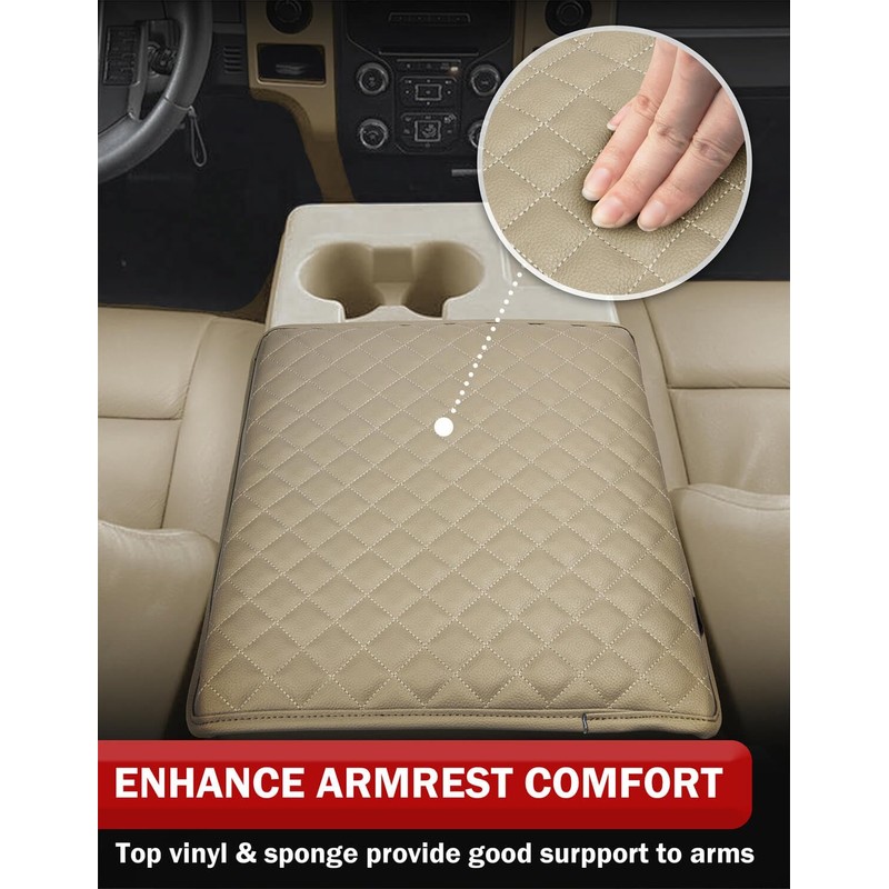 KBH Center Console Armrest Cover for Ford F150 2011-2014, Jump